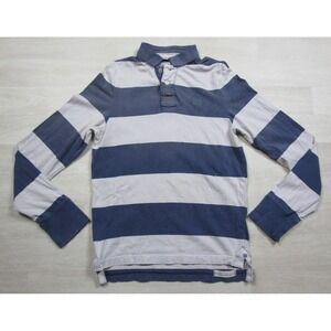 Vintage Y2K RUEHL Rugby Shirt Men's (L) Long Sleeve Polo Striped‎ Preppy